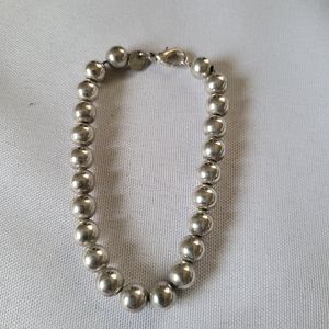Vintage Sterling Round Bead Bracelet